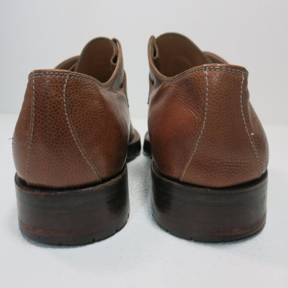 Walter Steiger Monk Strap Pebbled Grained Leather Oxford Shoes Mens Footwear 8.5 - Picture 6 of 7